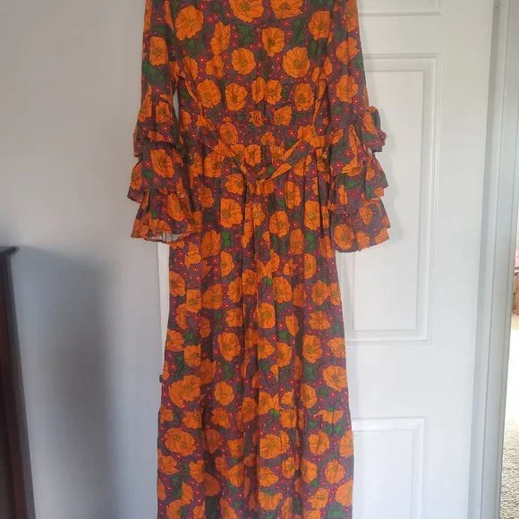Dawn O’Porter x Joanie: 70's retro style maxi dress, size US 10 (EUC) - Picture 10 of 13